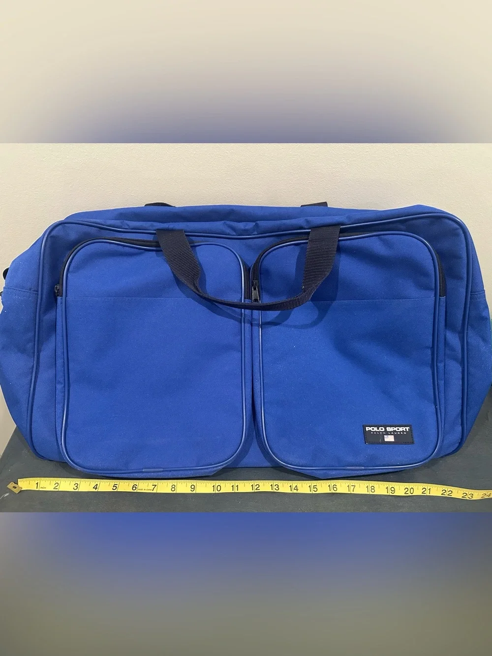 Vintage Polo Sports by Ralph Lauren Royal Blue Duffel Bag with Front Pockets